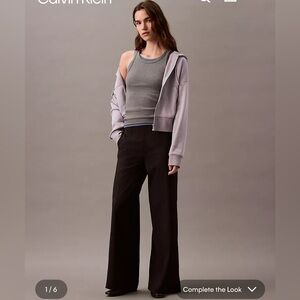 NWT $79 Calvin Klein Active Commute Wide Leg Pants - Black, Women’s Size XL